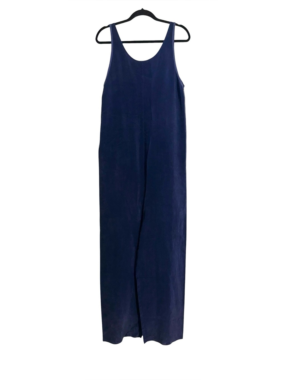 Humanoid Cupro Viscose Blend Navy Scoop Neck Sleeveless Jumpsuit SMALL